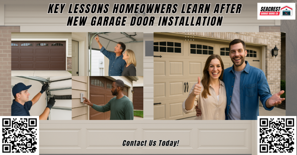 Key Lessons Homeowners Learn After New Garage Door Installation