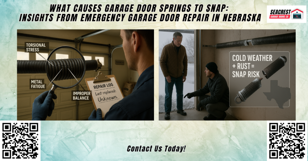 What Causes Garage Door Springs to Snap: Insights from Emergency Garage Door Repair in Nebraska