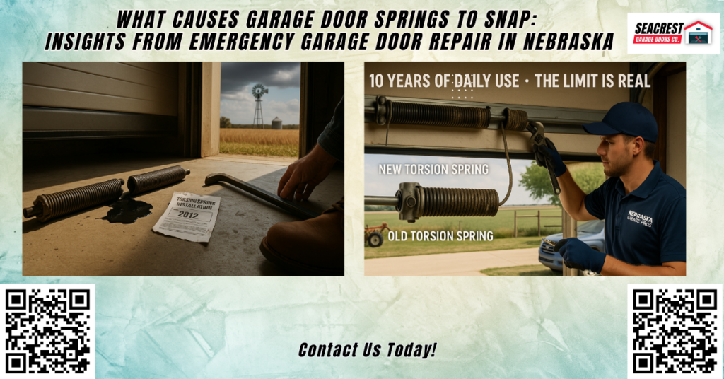What Causes Garage Door Springs to Snap: Insights from Emergency Garage Door Repair in Nebraska - Seacrest Garage Doors Co.