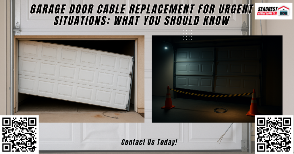 Garage Door Cable Replacement for Urgent Situations: What You Should Know - Seacrest Garage Doors Co.