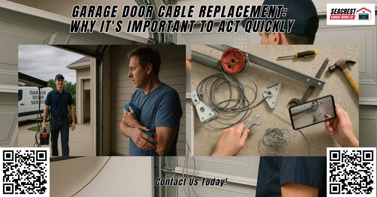 Garage Door Cable Replacement: Why It Is Important to Act Quickly - Seacrest Garage Doors Co.